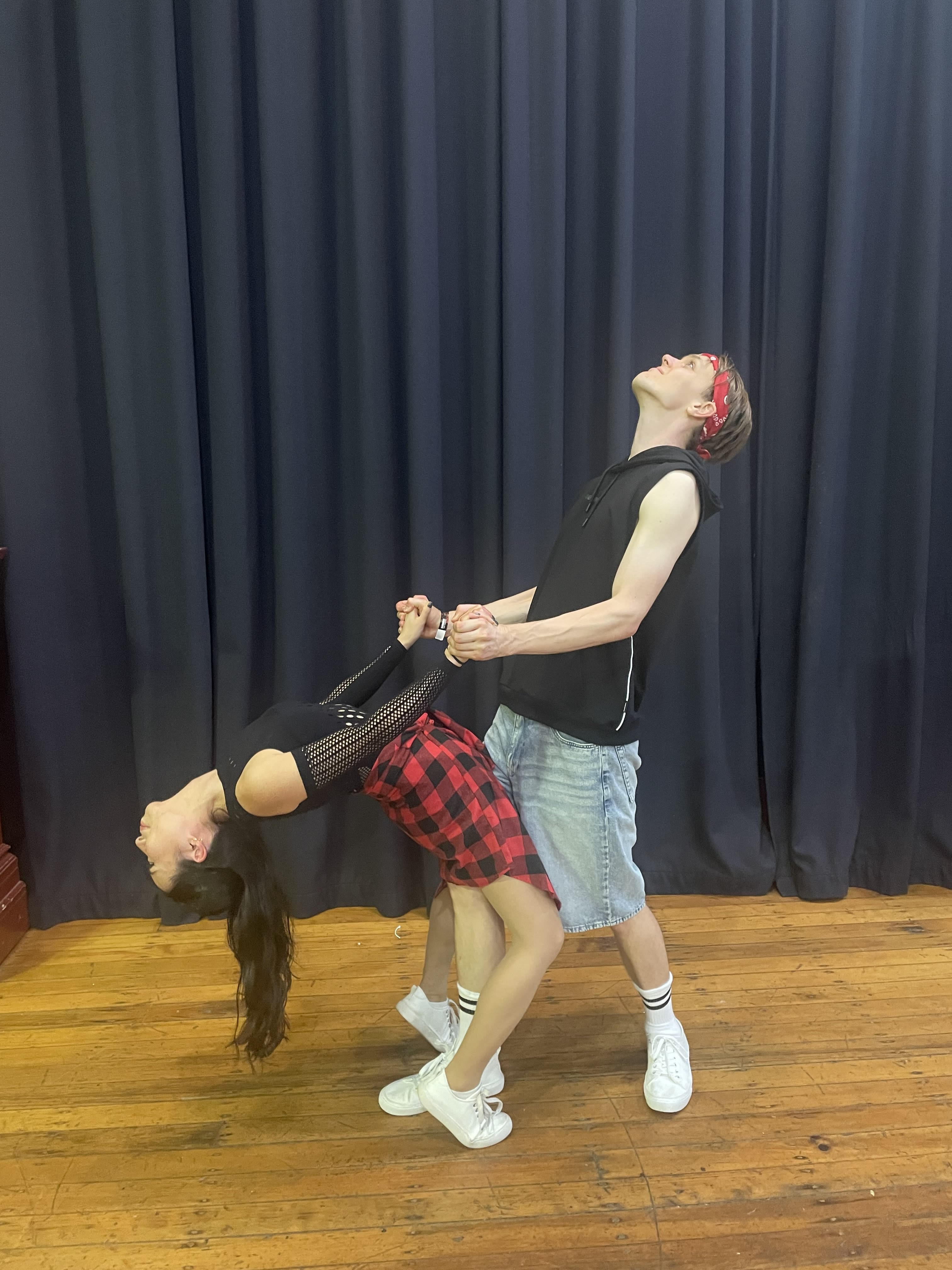 Andrew and Shiori dancing together